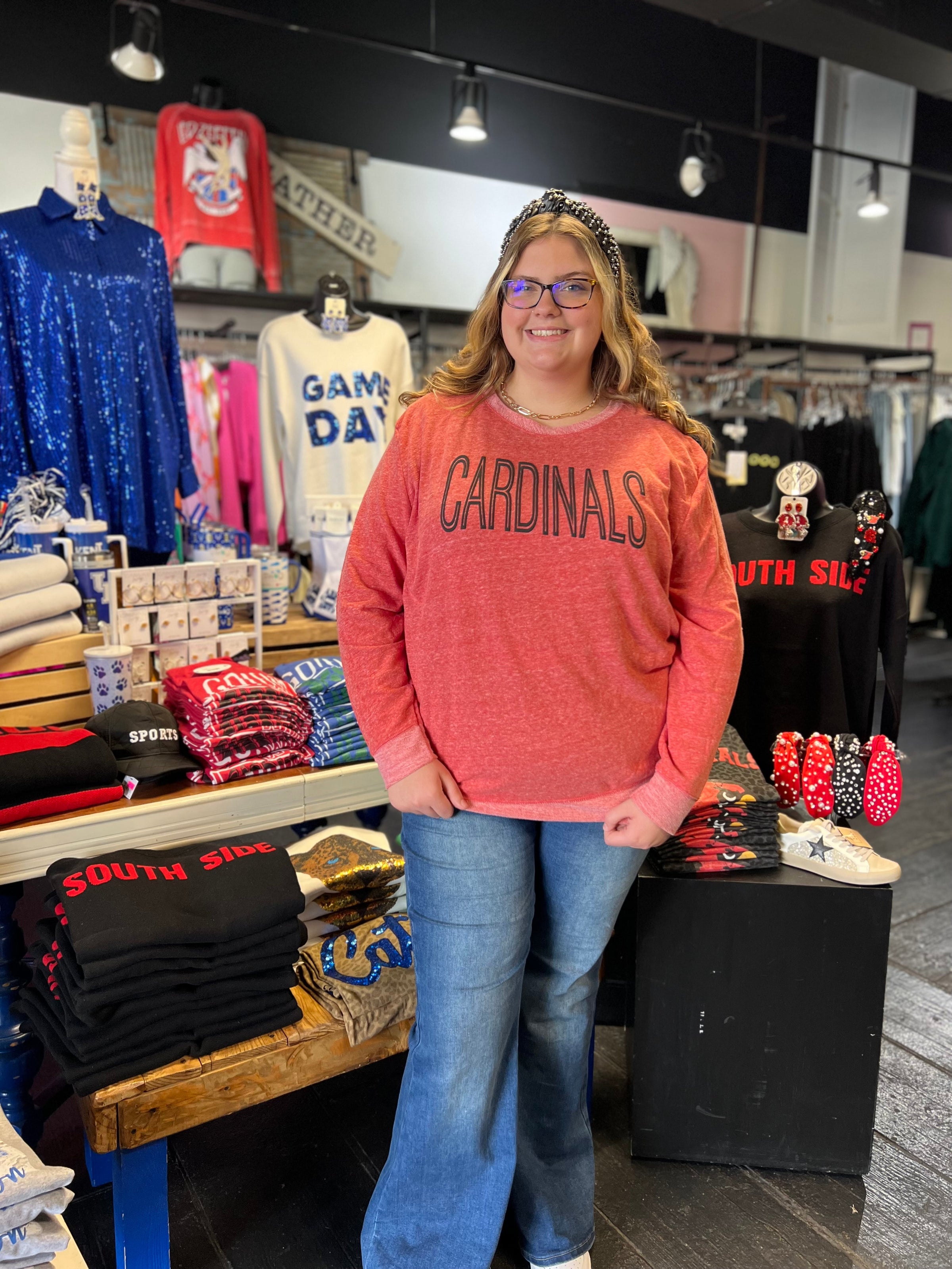 Wavy Line Cardinals Sweatshirt